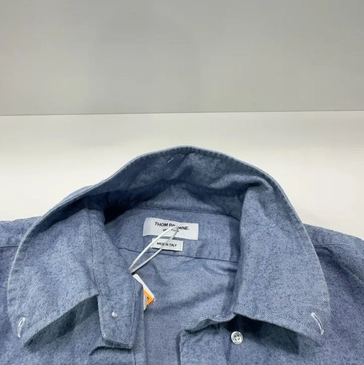Thom Browne Thom Browne Classic Long Sleeve Button-Up Shirt Size US M / EU 48-50 / 2 - 8 Thumbnail
