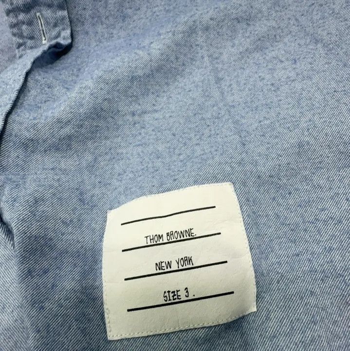 Thom Browne Thom Browne Classic Long Sleeve Button-Up Shirt Size US M / EU 48-50 / 2 - 6 Thumbnail
