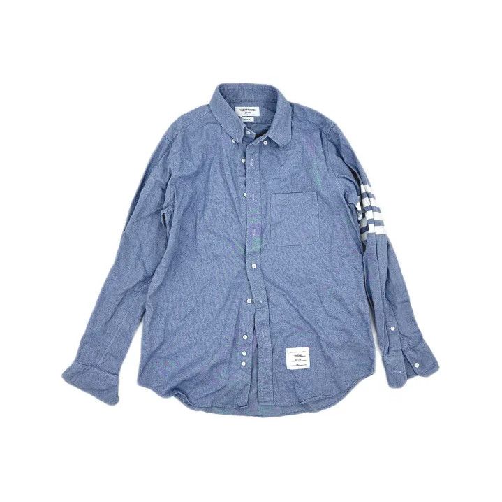 Thom Browne Thom Browne Classic Long Sleeve Button-Up Shirt Size US M / EU 48-50 / 2 - 2 Thumbnail