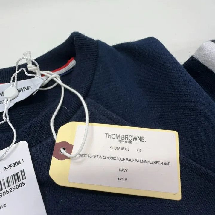 Thom Browne Thom Browne Kids' Crewneck Sweatshirt in Navy Size US S / EU 44-46 / 1 - 5 Thumbnail