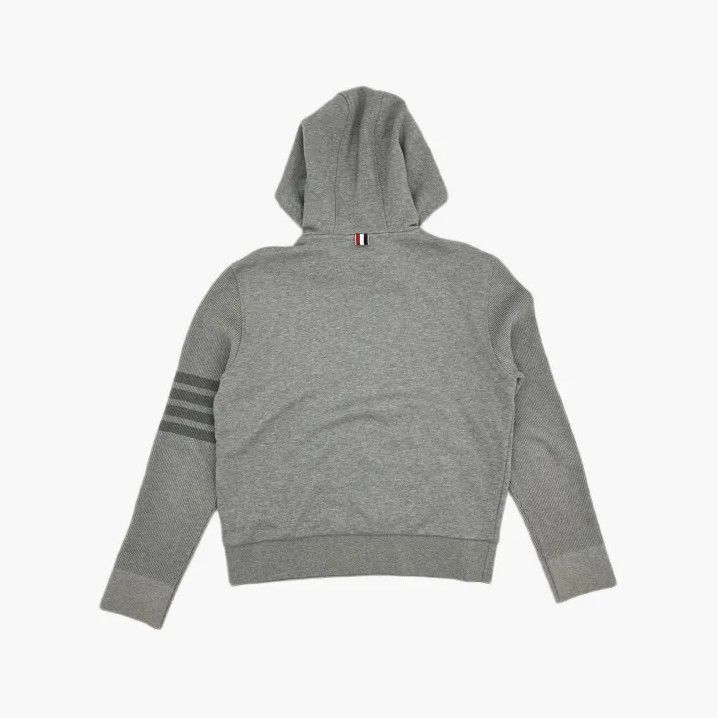 Thom Browne Thom Browne Gray Striped Hoodie for Men Size US M / EU 48-50 / 2 - 3 Thumbnail