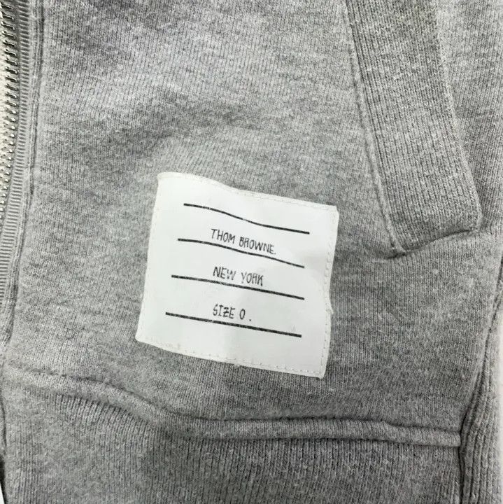 Thom Browne Thom Browne Gray Classic Striped Hoodie Jacket Size US M / EU 48-50 / 2 - 4 Thumbnail