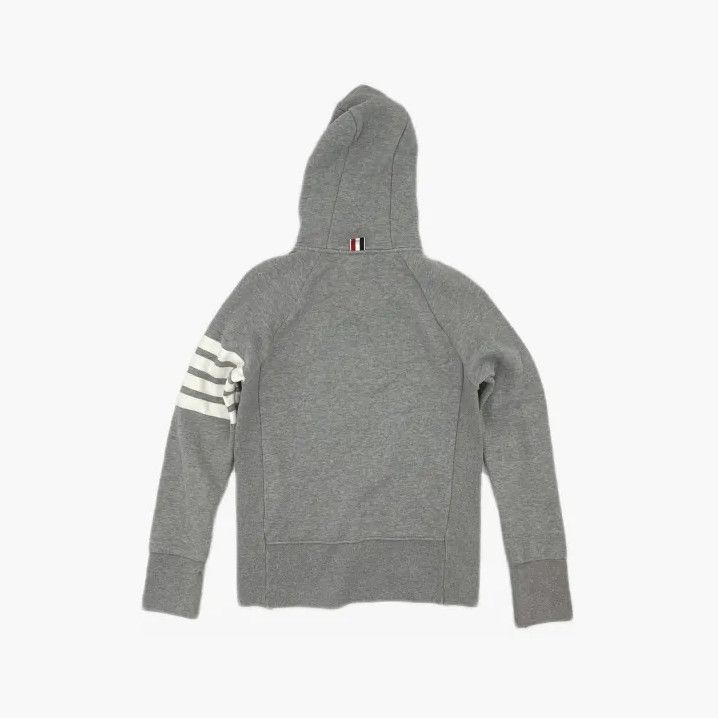 Thom Browne Thom Browne Gray Classic Striped Hoodie Jacket Size US M / EU 48-50 / 2 - 3 Thumbnail
