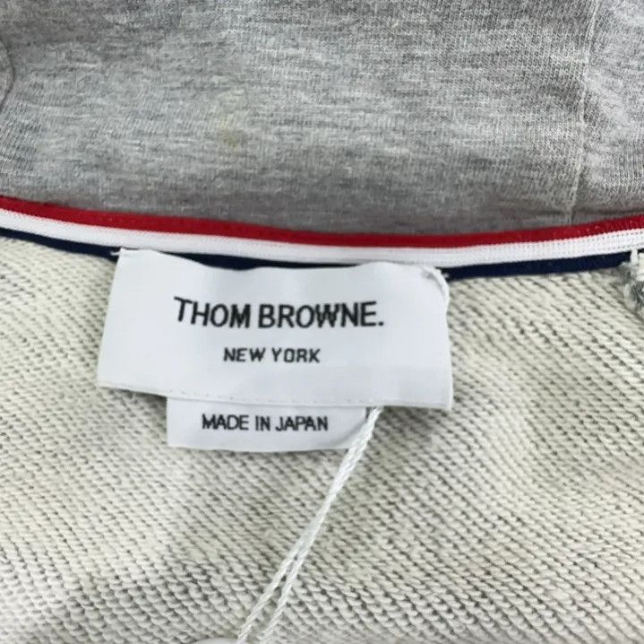 Thom Browne Thom Browne Gray Classic Striped Hoodie Jacket Size US M / EU 48-50 / 2 - 6 Thumbnail