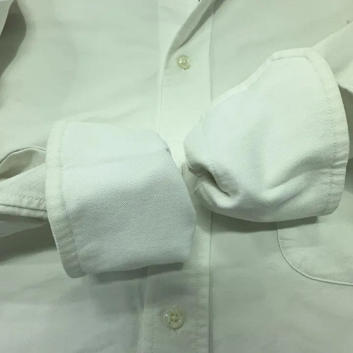 Thom Browne Thom Browne White Striped Long Sleeve Shirt Size US S / EU 44-46 / 1 - 9 Thumbnail