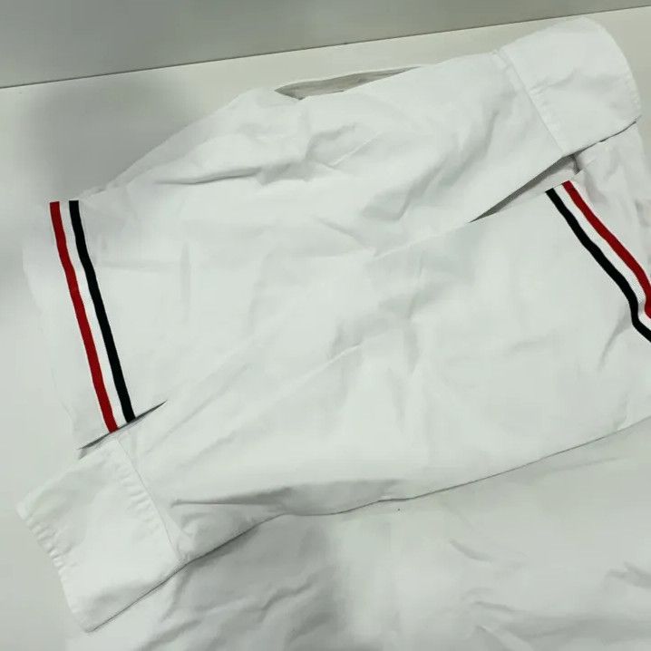Thom Browne Thom Browne White Striped Long Sleeve Shirt Size US S / EU 44-46 / 1 - 13 Thumbnail