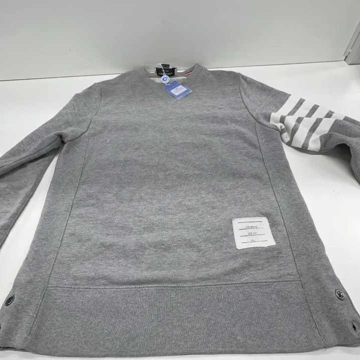Thom Browne Thom Browne Classic Grey Sweatshirt for Men Size US S / EU 44-46 / 1 - 8 Thumbnail