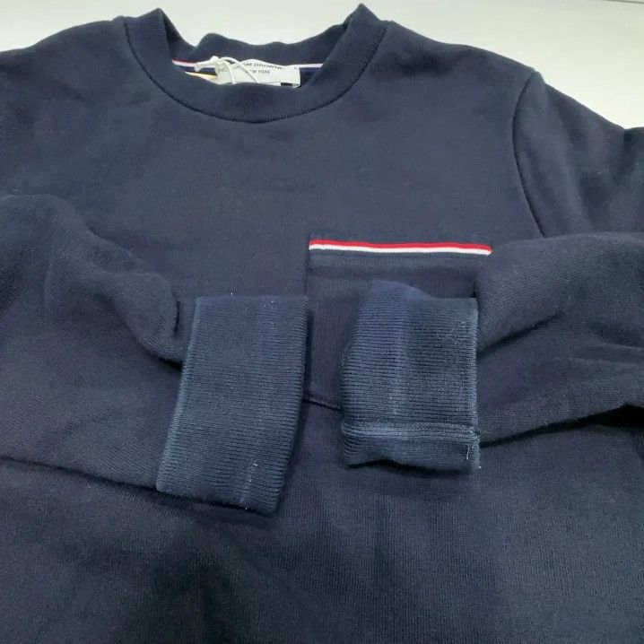 Thom Browne Thom Browne Navy Cotton Crew Neck Sweatshirt Size US S / EU 44-46 / 1 - 12 Thumbnail