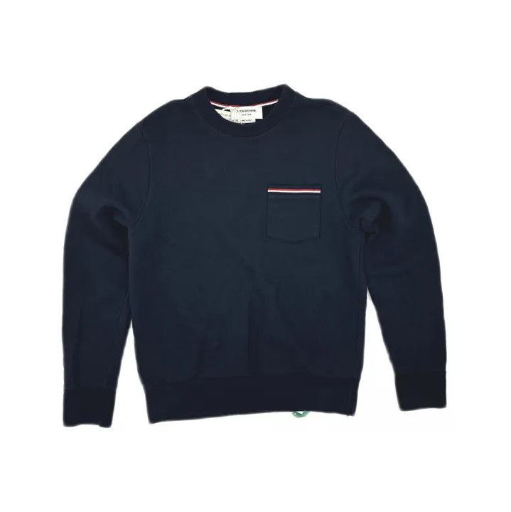 Thom Browne Thom Browne Navy Cotton Crew Neck Sweatshirt Size US S / EU 44-46 / 1 - 2 Thumbnail
