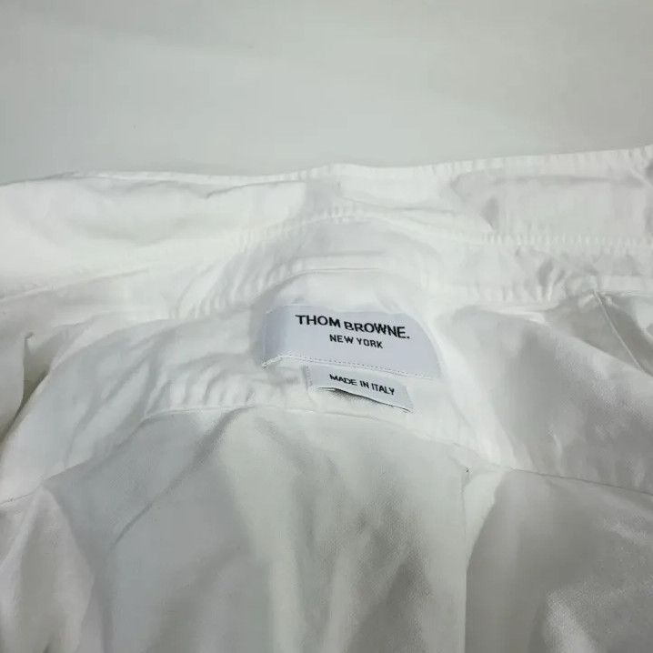 Thom Browne Thom Browne SS21 White Satin Oxford Shirt Size US S / EU 44-46 / 1 - 6 Thumbnail