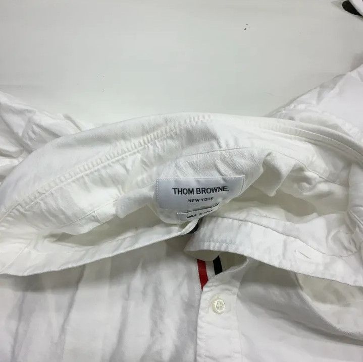 Thom Browne Thom Browne SS21 White Satin Oxford Shirt Size US S / EU 44-46 / 1 - 7 Thumbnail