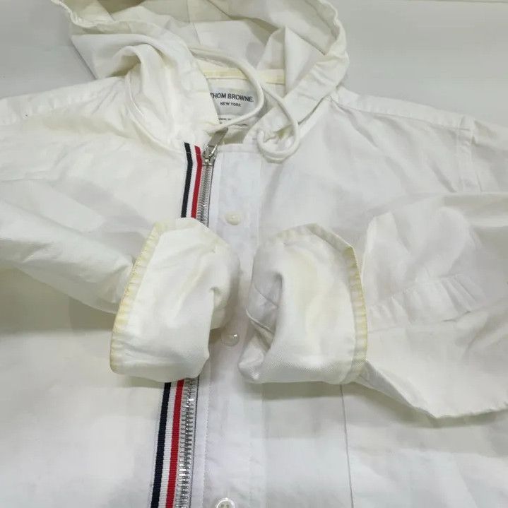 Thom Browne Thom Browne Hooded White Oxford Shirt Size US S / EU 44-46 / 1 - 15 Thumbnail