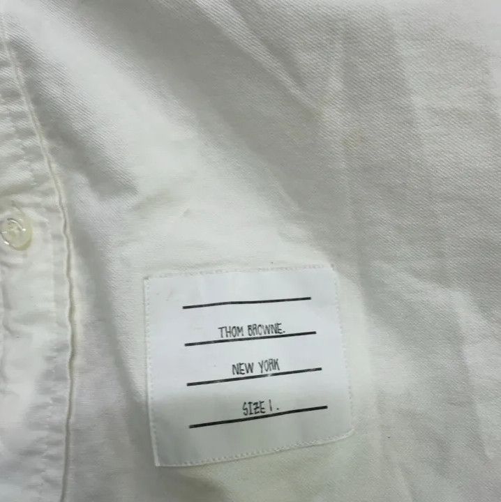 Thom Browne Thom Browne Hooded White Oxford Shirt Size US S / EU 44-46 / 1 - 6 Thumbnail