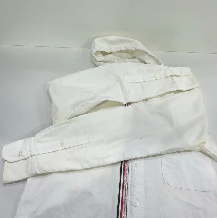 Thom Browne Thom Browne Hooded White Oxford Shirt Size US S / EU 44-46 / 1 - 14 Thumbnail