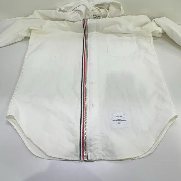 Thom Browne Thom Browne Hooded White Oxford Shirt Size US S / EU 44-46 / 1 - 16 Thumbnail