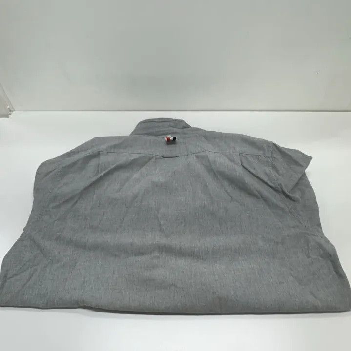 Thom Browne Thom Browne Gray Striped Long Sleeve Shirt Size US M / EU 48-50 / 2 - 14 Thumbnail