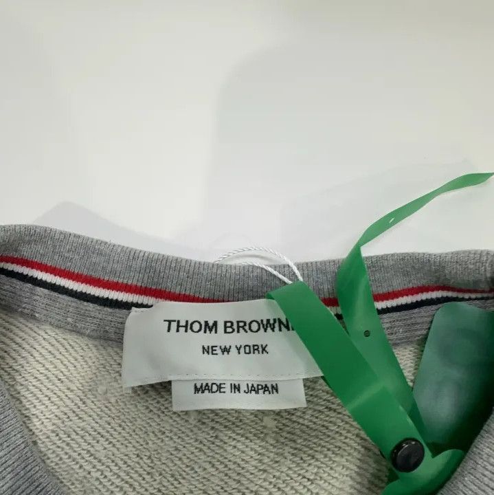 Thom Browne Thom Browne Classic Grey Crewneck Sweatshirt Size US L / EU 52-54 / 3 - 5 Thumbnail