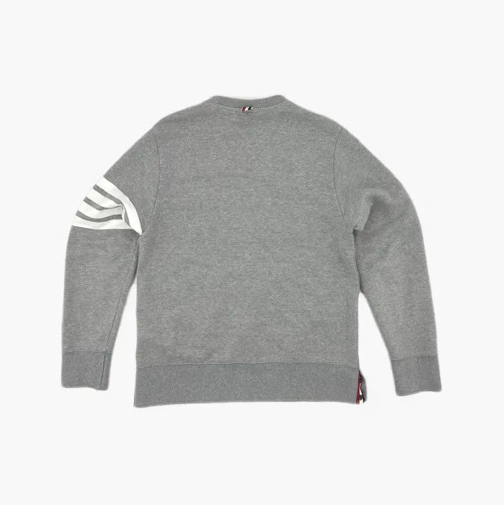 Thom Browne Thom Browne Classic Grey Crewneck Sweatshirt Size US L / EU 52-54 / 3 - 3 Thumbnail