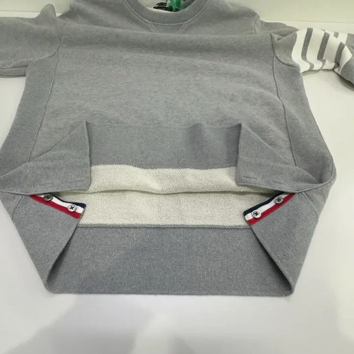 Thom Browne Thom Browne Classic Grey Crewneck Sweatshirt Size US L / EU 52-54 / 3 - 10 Thumbnail