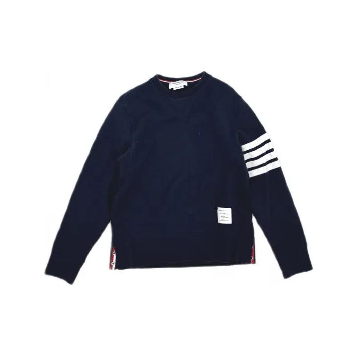 Thom Browne Thom Browne Classic Navy Sweatshirt with Stripes Size US L / EU 52-54 / 3 - 2 Thumbnail