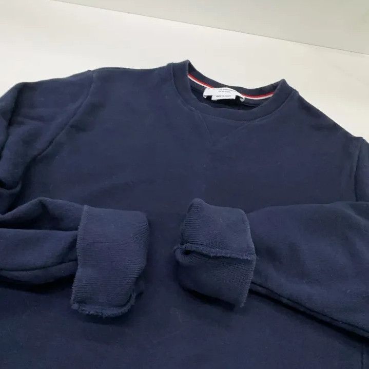 Thom Browne Thom Browne Classic Navy Sweatshirt with Stripes Size US L / EU 52-54 / 3 - 12 Thumbnail