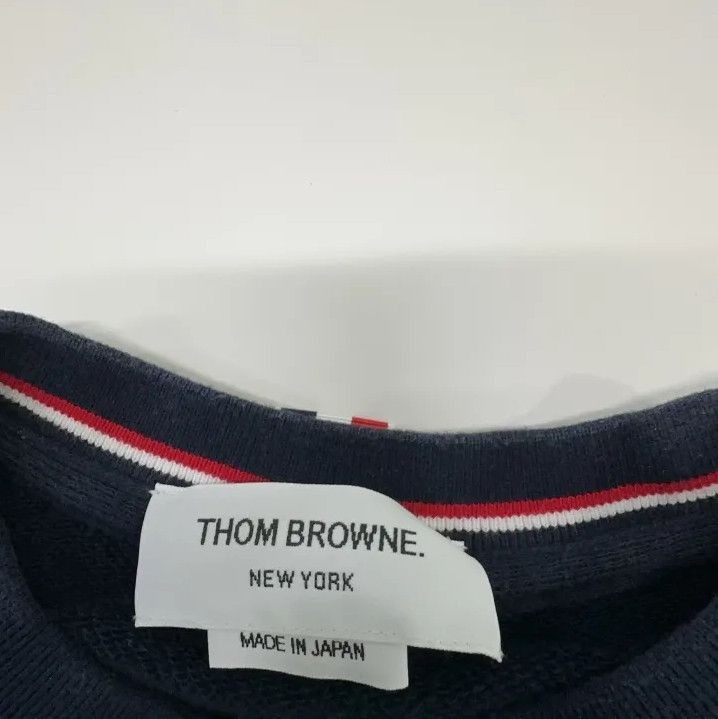 Thom Browne Thom Browne Classic Navy Sweatshirt with Stripes Size US L / EU 52-54 / 3 - 5 Thumbnail