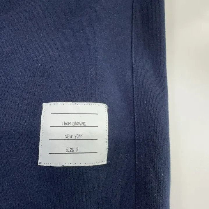 Thom Browne Thom Browne Classic Navy Sweatshirt with Stripes Size US L / EU 52-54 / 3 - 6 Thumbnail