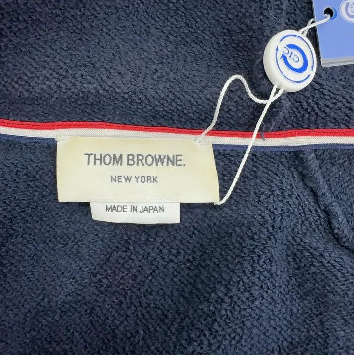Thom Browne Thom Browne Classic Hooded Zip Jacket in Navy Size US S / EU 44-46 / 1 - 5 Thumbnail