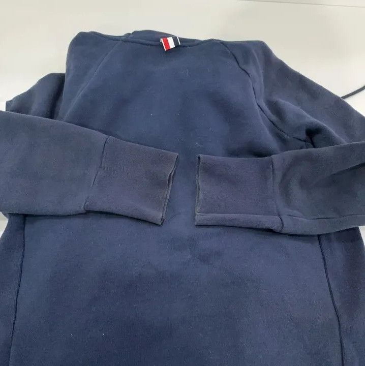 Thom Browne Thom Browne Classic Hooded Zip Jacket in Navy Size US S / EU 44-46 / 1 - 17 Thumbnail