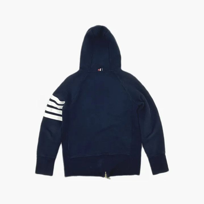 Thom Browne Thom Browne Classic Hooded Zip Jacket in Navy Size US S / EU 44-46 / 1 - 3 Thumbnail