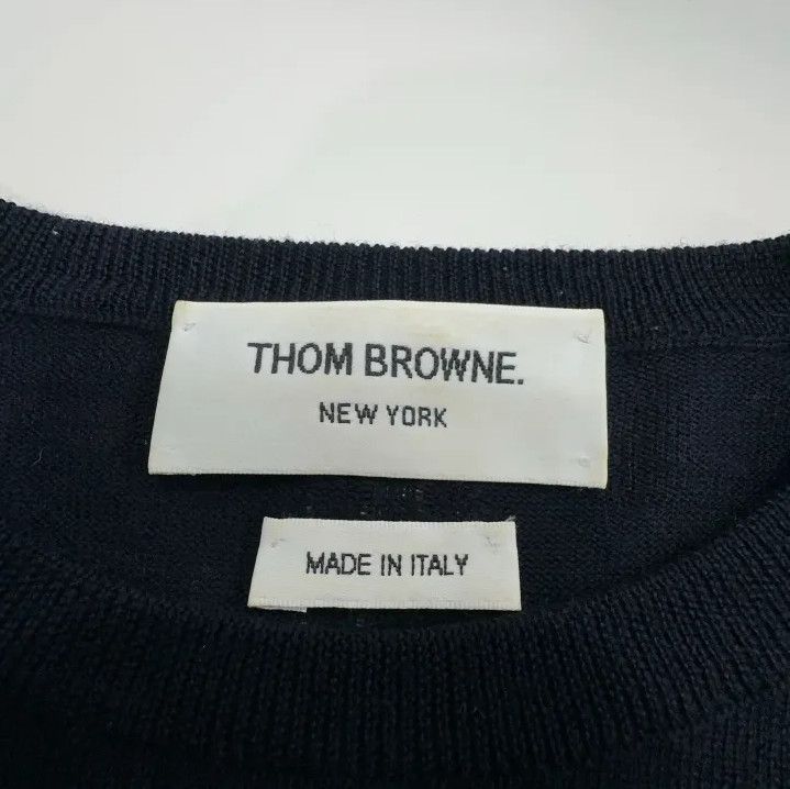 Thom Browne Thom Browne Navy Long Sleeve Cashmere Sweater Size US M / EU 48-50 / 2 - 4 Thumbnail