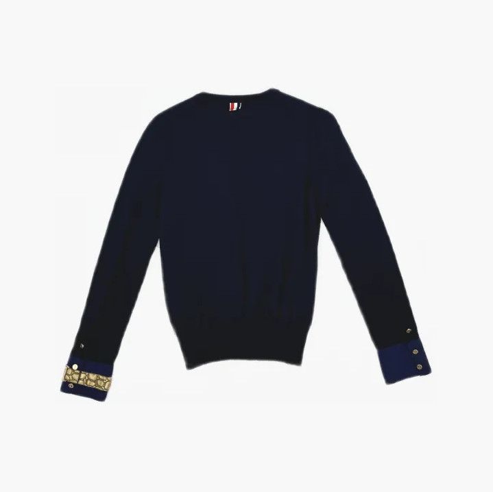 Thom Browne Thom Browne Navy Long Sleeve Cashmere Sweater Size US M / EU 48-50 / 2 - 3 Thumbnail