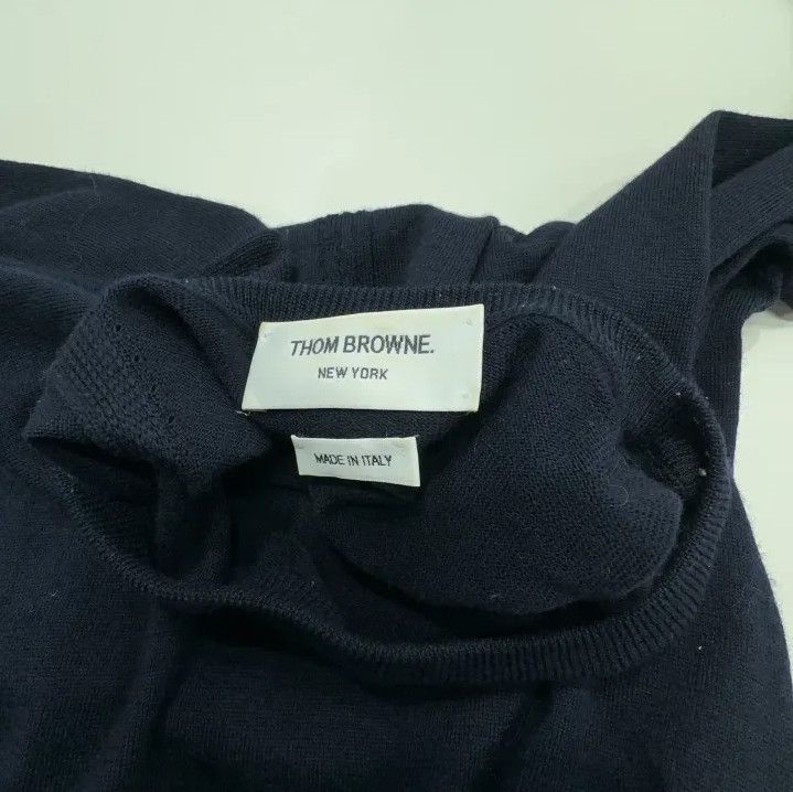Thom Browne Thom Browne Navy Long Sleeve Cashmere Sweater Size US M / EU 48-50 / 2 - 8 Thumbnail