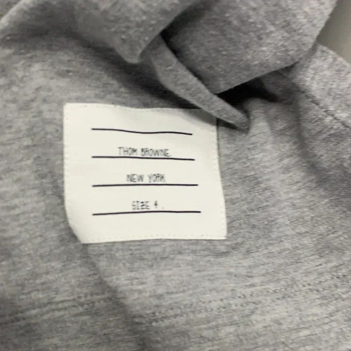 Thom Browne Thom Browne Gray Striped Crewneck Short Sleeve T-Shirt Size US S / EU 44-46 / 1 - 5 Thumbnail