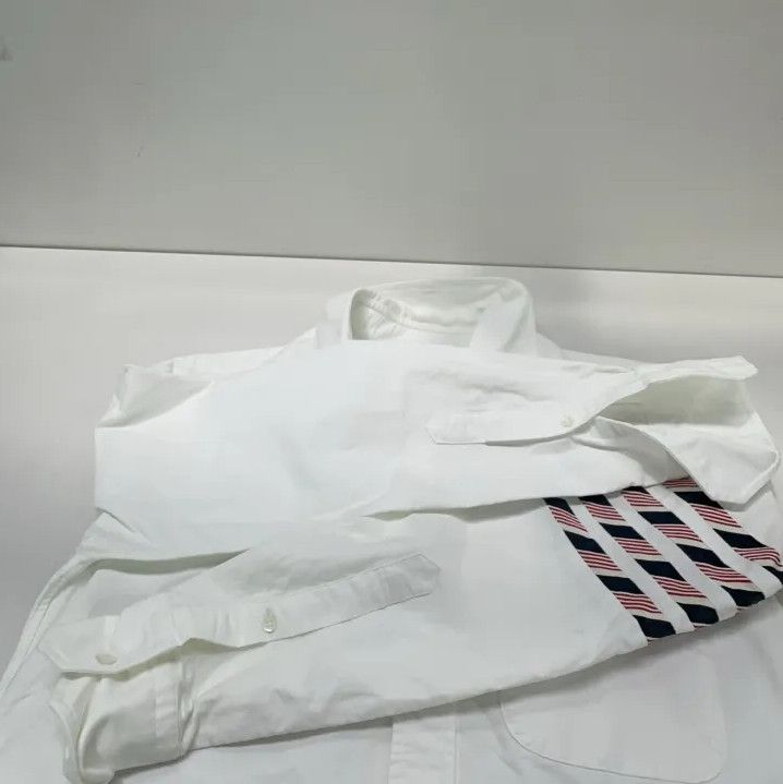 Thom Browne Thom Browne Striped Long Sleeve Shirt for Men Size US S / EU 44-46 / 1 - 11 Thumbnail
