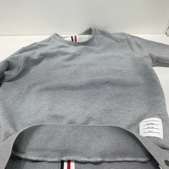 Thom Browne Thom Browne Gray Long Sleeve Sweatshirt for Men Size US M / EU 48-50 / 2 - 8 Thumbnail