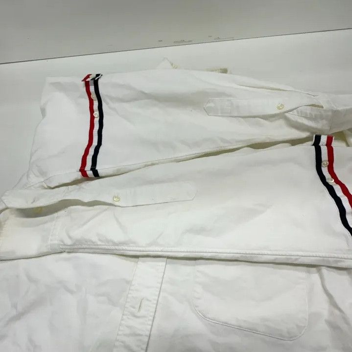 Thom Browne Thom Browne Striped Button-Up Long Sleeve Shirt Size US M / EU 48-50 / 2 - 12 Thumbnail