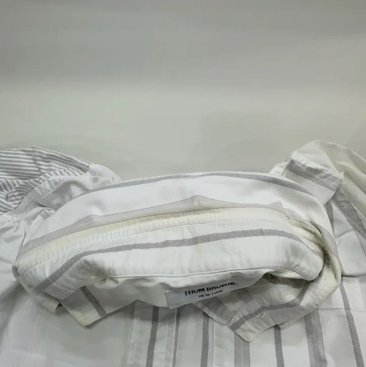 Thom Browne Thom Browne Striped Long Sleeve Shirt for Men Size US S / EU 44-46 / 1 - 9 Thumbnail