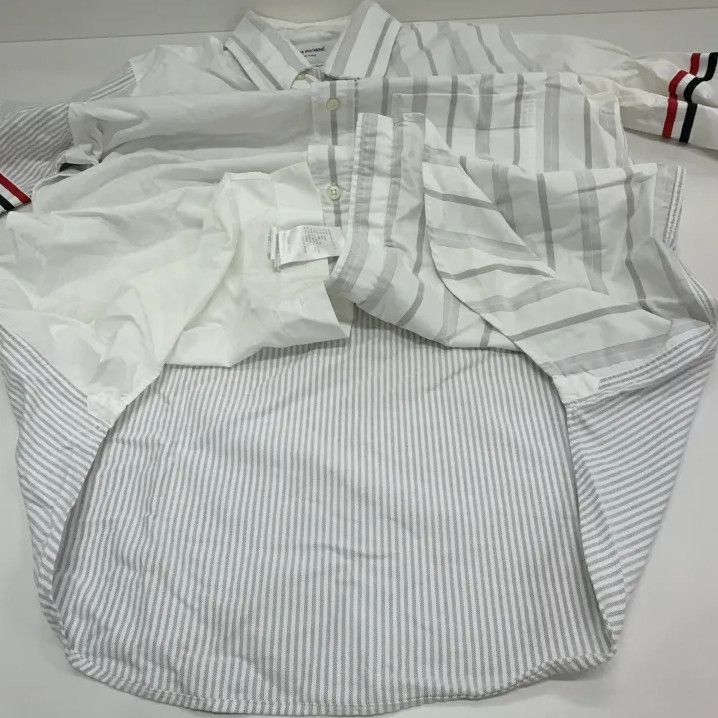 Thom Browne Thom Browne Striped Long Sleeve Shirt for Men Size US S / EU 44-46 / 1 - 13 Thumbnail