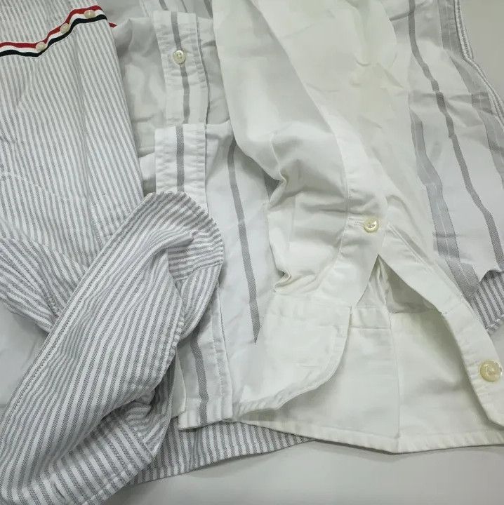 Thom Browne Thom Browne Striped Long Sleeve Shirt for Men Size US S / EU 44-46 / 1 - 15 Thumbnail