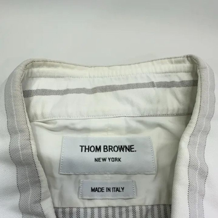 Thom Browne Thom Browne Striped Long Sleeve Shirt for Men Size US S / EU 44-46 / 1 - 5 Thumbnail