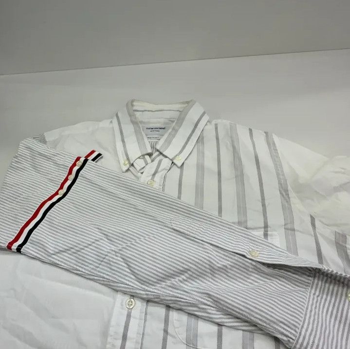 Thom Browne Thom Browne Striped Long Sleeve Shirt for Men Size US S / EU 44-46 / 1 - 14 Thumbnail