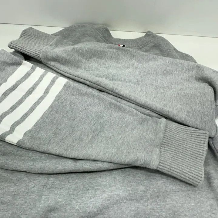 Thom Browne Thom Browne Classic Grey Long Sleeve Sweatshirt Size US S / EU 44-46 / 1 - 16 Thumbnail