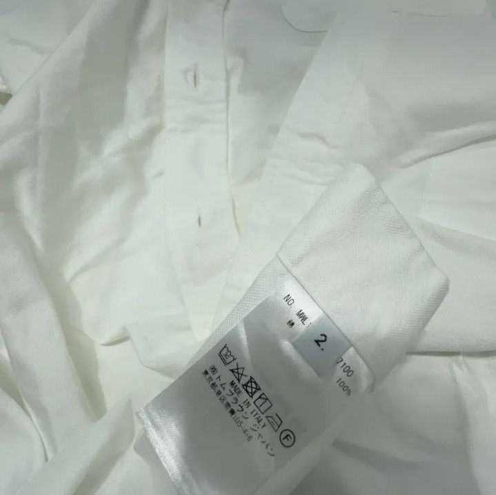 Thom Browne Thom Browne White Striped Long Sleeve Shirt Size US S / EU 44-46 / 1 - 4 Thumbnail
