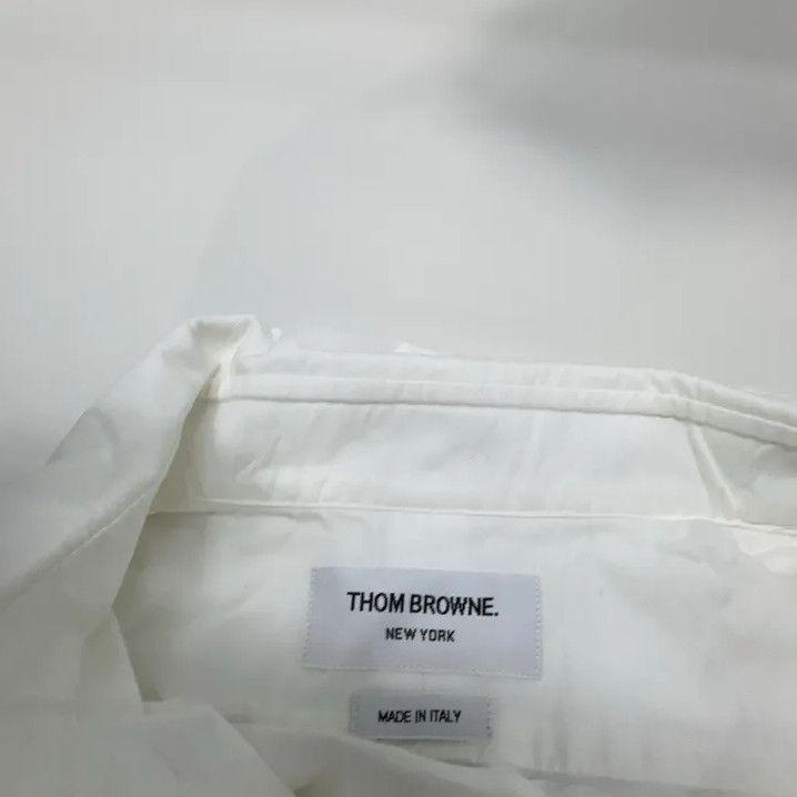 Thom Browne Thom Browne White Striped Long Sleeve Shirt Size US S / EU 44-46 / 1 - 6 Thumbnail