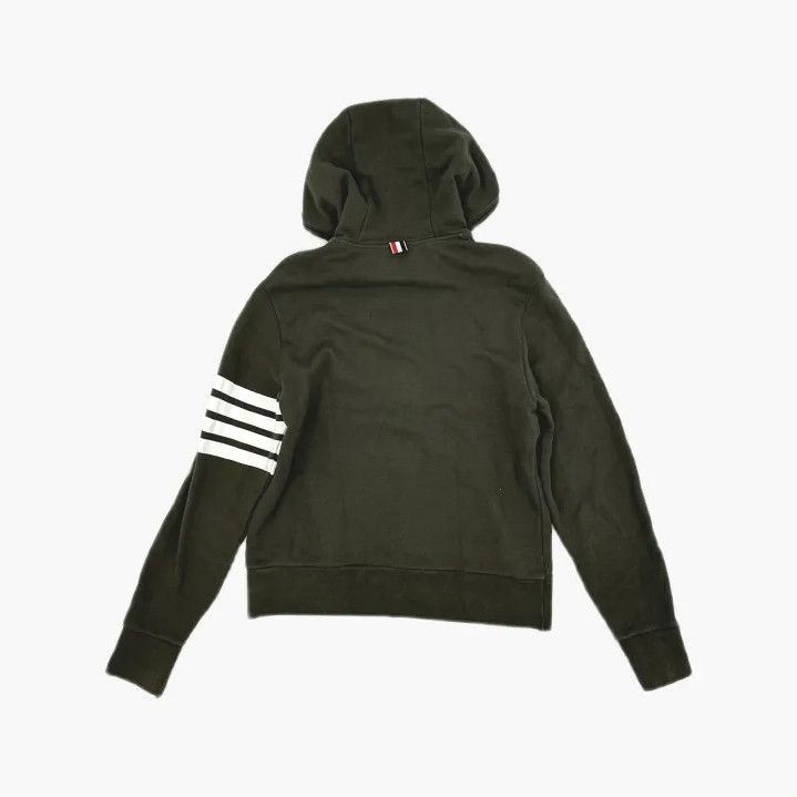 Thom Browne Thom Browne Classic Green Hoodie with Stripes Size US M / EU 48-50 / 2 - 3 Thumbnail
