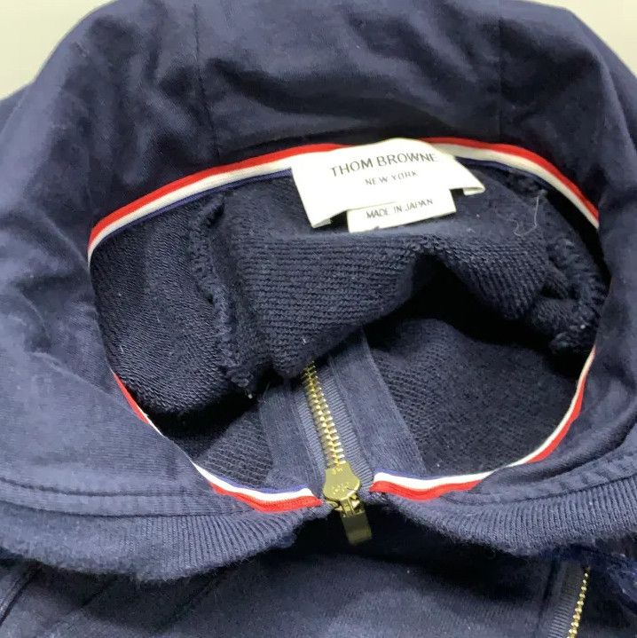 Thom Browne Thom Browne Classic Zip Hoodie with Stripe Design Size US M / EU 48-50 / 2 - 9 Thumbnail