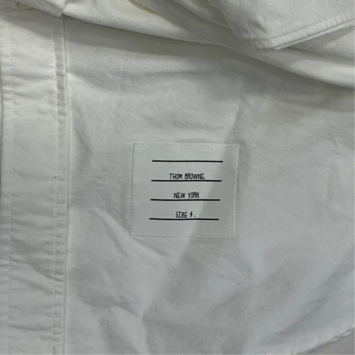 Thom Browne Thom Browne White Long Sleeve Button-Up Shirt Size US S / EU 44-46 / 1 - 3 Thumbnail