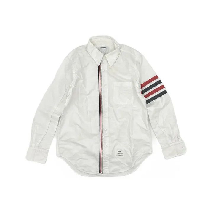 Thom Browne Thom Browne Long Sleeve Striped Oxford Shirt Size US L / EU 52-54 / 3 - 2 Thumbnail