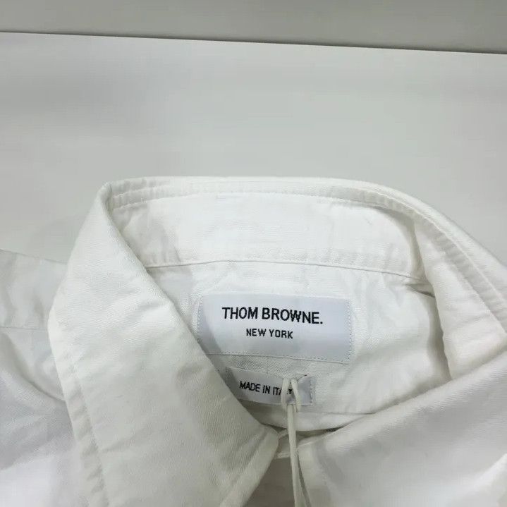 Thom Browne Thom Browne Long Sleeve Striped Oxford Shirt Size US L / EU 52-54 / 3 - 4 Thumbnail